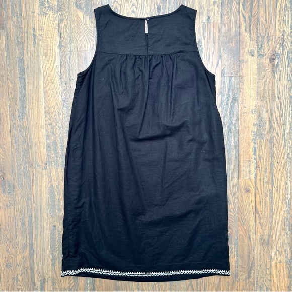 J. Crew Factory Black Sleeveless Dress with Embroidery - Picture 2 of 6